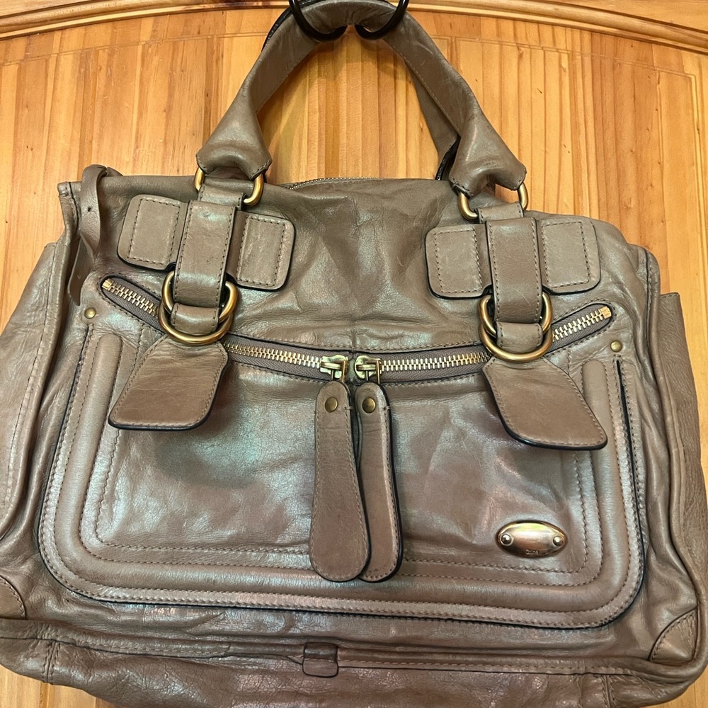 Chloe Brown Leather Satchel